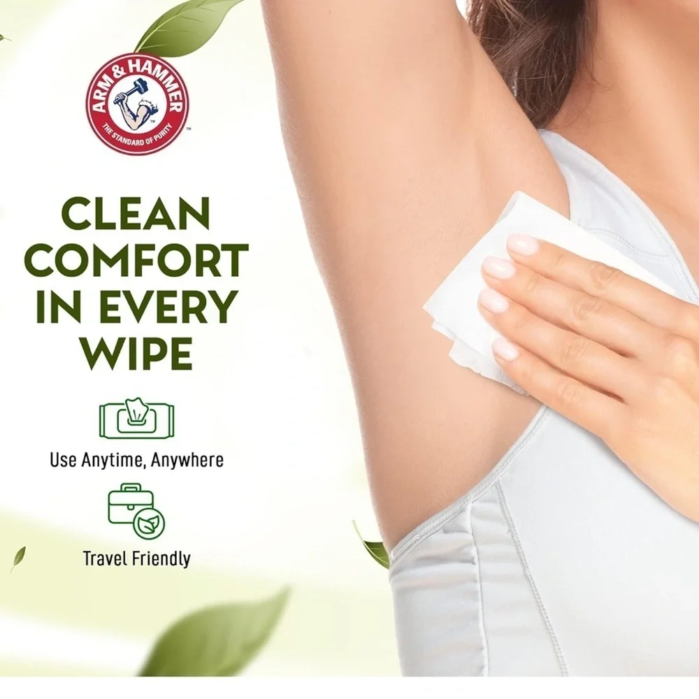Pack 3 Arm & Hammer Essentials Towelettes Wipes Clear Water Simply Fre.